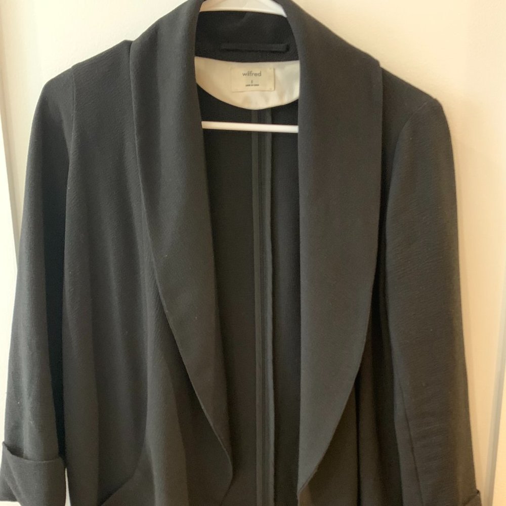 Wilfred Draped Black Blazer